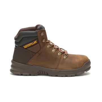 Caterpillar Charge Waterproof Alloy Kappe Sicherheitsstiefel Herren Kaffee | CAT088-CH