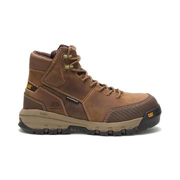 Caterpillar Device Waterproof Composite Kappe Sicherheitsstiefel Herren Braun | CAT034-CH