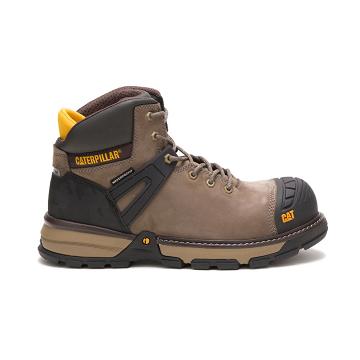 Caterpillar Excavator Superlite Waterproof Carbon Composite Kappe Sicherheitsstiefel Herren Braun |