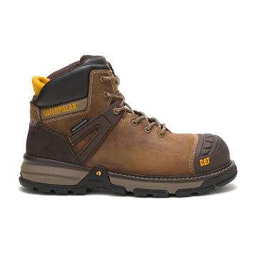 Caterpillar Excavator Superlite Waterproof Carbon Composite Kappe Wasserdichte Stiefel Herren Kaffee