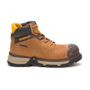 Caterpillar Excavator Superlite Waterproof Carbon Composite Kappe Sicherheitsstiefel Damen Braun | C