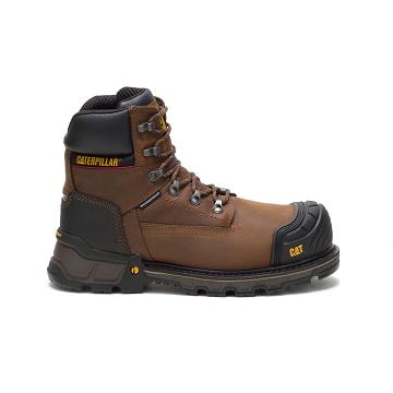 Caterpillar Excavator XL 6" Waterproof Composite Kappe Sicherheitsstiefel Herren Kaffee | CAT049-CH