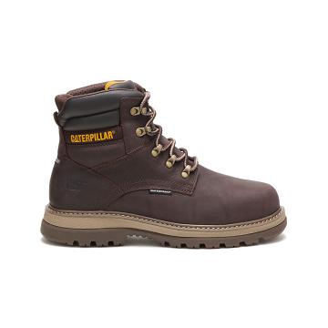 Caterpillar Fairbanks 6" Waterproof Steel Kappe Sicherheitsstiefel Herren Kaffee | CAT004-CH