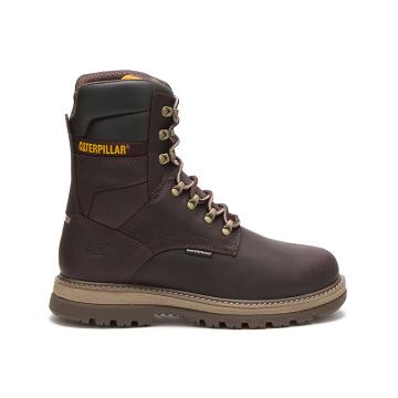 Caterpillar Fairbanks 8" Waterproof TX Steel Kappe Sicherheitsstiefel Herren Kaffee | CAT046-CH