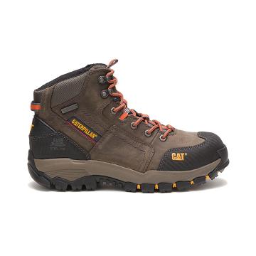 Caterpillar Navigator Mid Waterproof Steel Kappe Sicherheitsstiefel Herren Kaffee | CAT041-CH