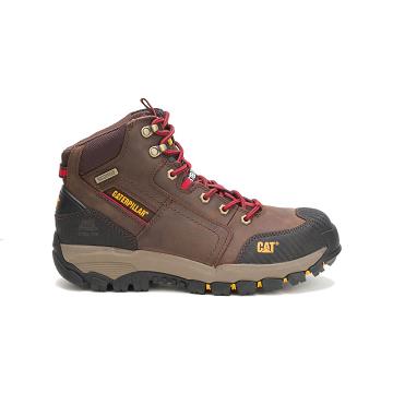 Caterpillar Navigator Mid Waterproof Steel Kappe Wasserdichte Stiefel Herren Kaffee | CAT127-CH