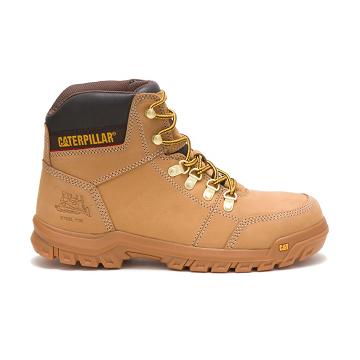 Caterpillar Outline Steel Kappe Sicherheitsstiefel Herren Braun | CAT052-CH