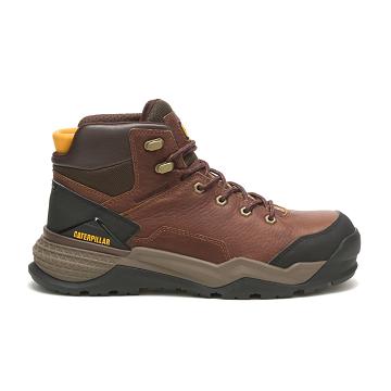 Caterpillar Provoke Mid Waterproof Alloy Kappe Wasserdichte Stiefel Herren Kaffee | CAT155-CH