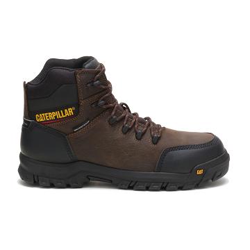 Caterpillar Resorption Waterproof Composite Kappe Wasserdichte Stiefel Herren Kaffee | CAT140-CH