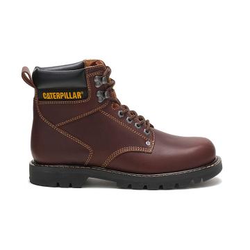 Caterpillar Second Shift Sicherheitsstiefel Herren Bordeaux | CAT008-CH