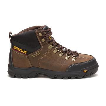 Caterpillar Threshold Waterproof Steel Kappe Sicherheitsstiefel Herren Braun | CAT036-CH