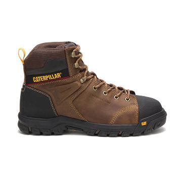 Caterpillar Wellspring Waterproof Metatarsal Guard Steel Kappe Sicherheitsstiefel Herren Kaffee | CA