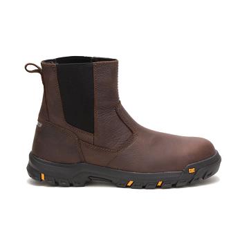 Caterpillar Wheelbase Steel Kappe Arbeitsstiefel Herren Kaffee | CAT100-CH